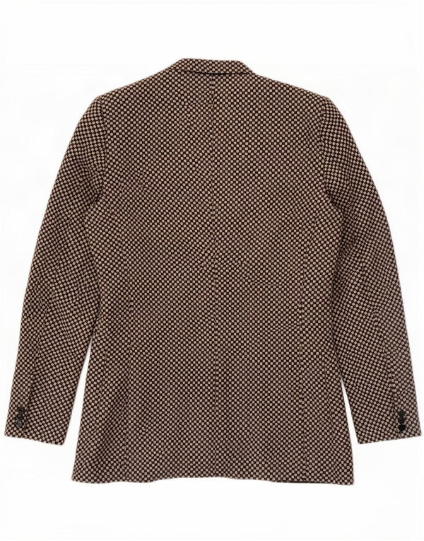 VENTANNI Jachetă pentru bărbați cu 3 nasturi IT 52 XL Maro Geometric