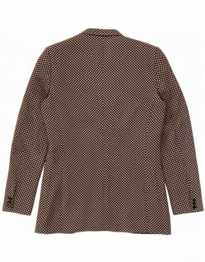 VENTANNI Jachetă pentru bărbați cu 3 nasturi IT 52 XL Maro Geometric
