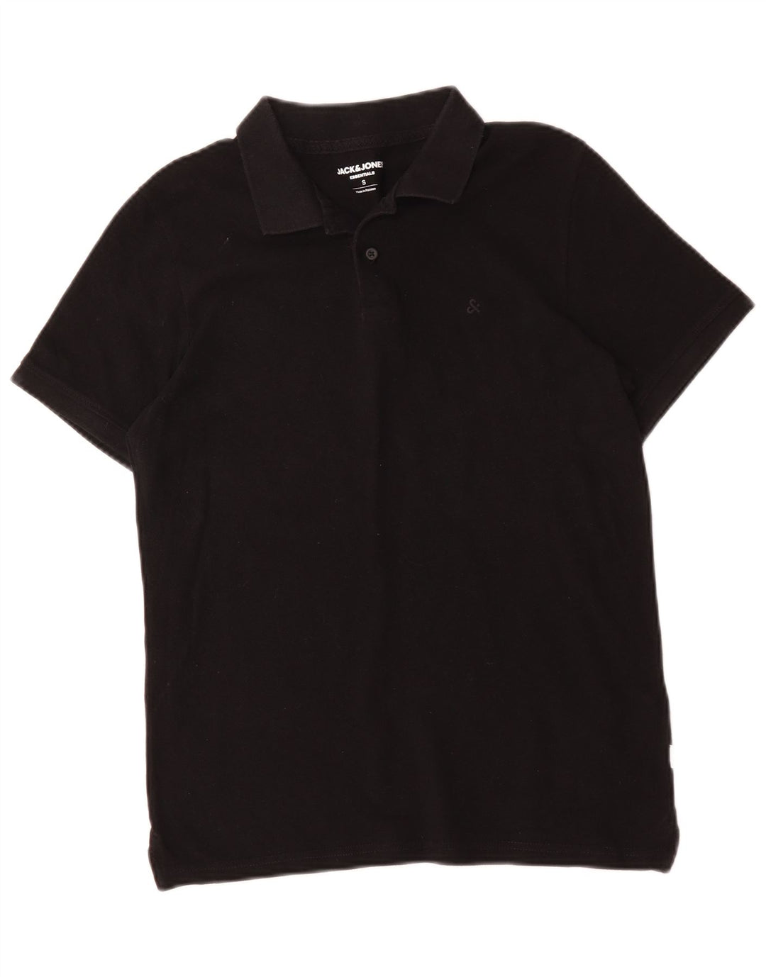 Tricou polo Jack & Jones pentru bărbați, bumbac negru mic