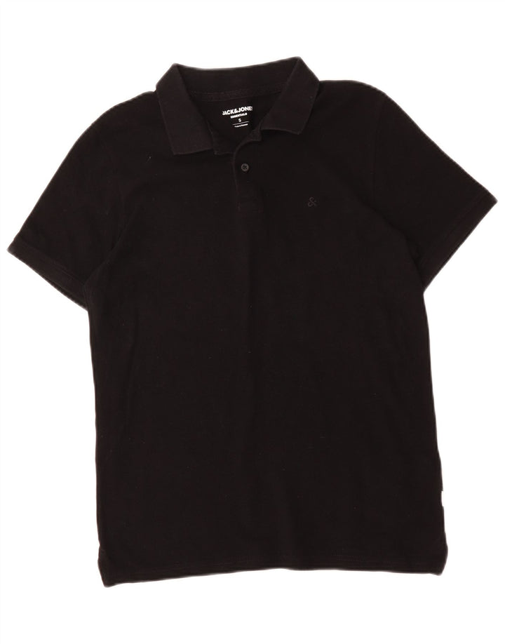 Tricou polo Jack & Jones pentru bărbați, bumbac negru mic