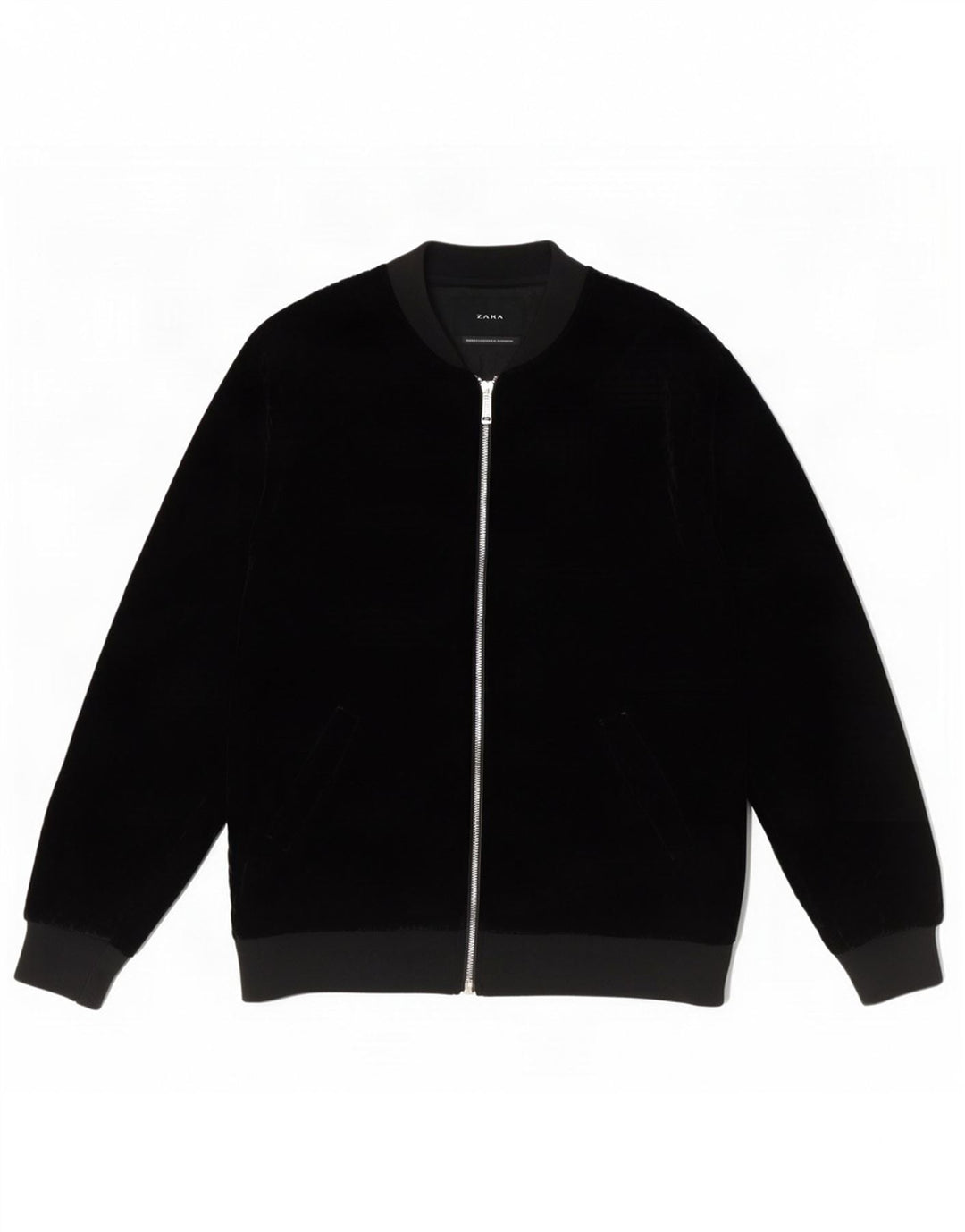 Bomber pentru bărbați Zara UK 40 Poliester negru mare