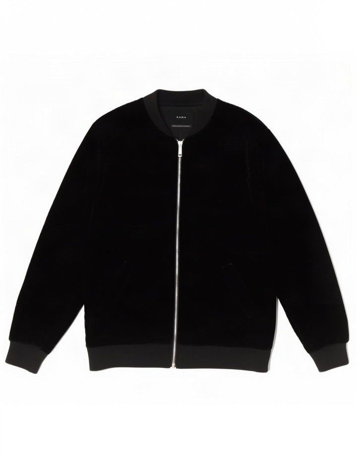 Bomber pentru bărbați Zara UK 40 Poliester negru mare