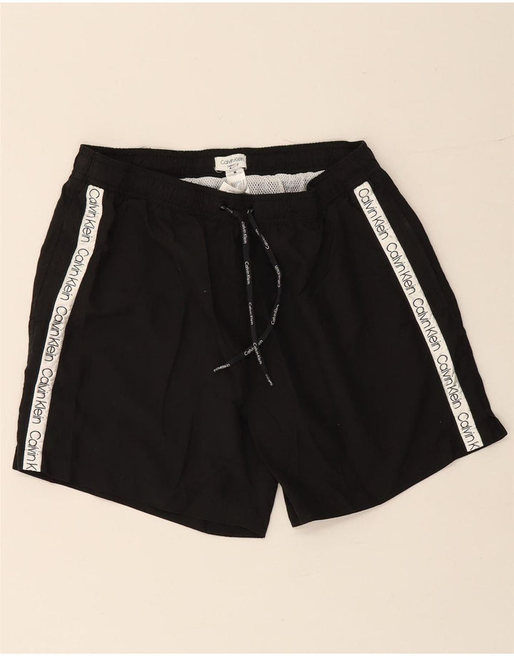 Pantaloni scurți de înot grafic CALVIN KLEIN pentru bărbați XL poliester color bloc negru