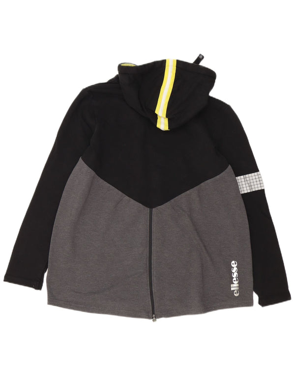 Pulover cu glugă cu grafic pentru femei Ellesse UK 16, mare, gri, bumbac color bloc