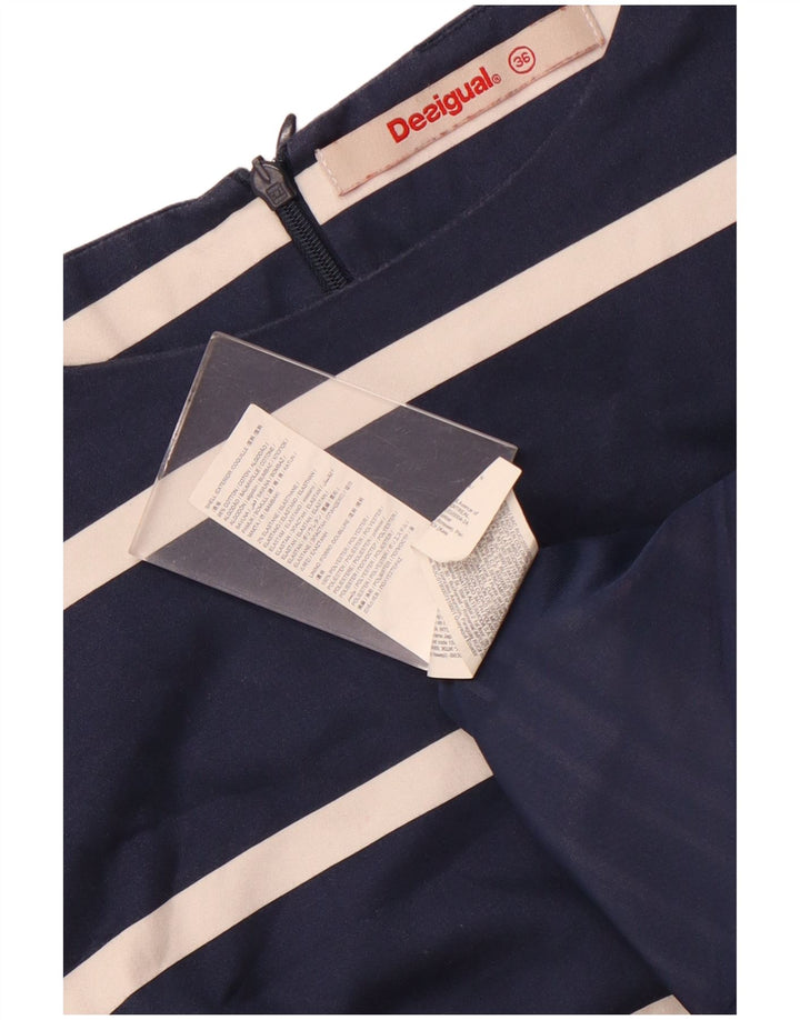 Rochie teacă fără mâneci pentru femei Desigual EU 36 Mic bleumarin cu dungi