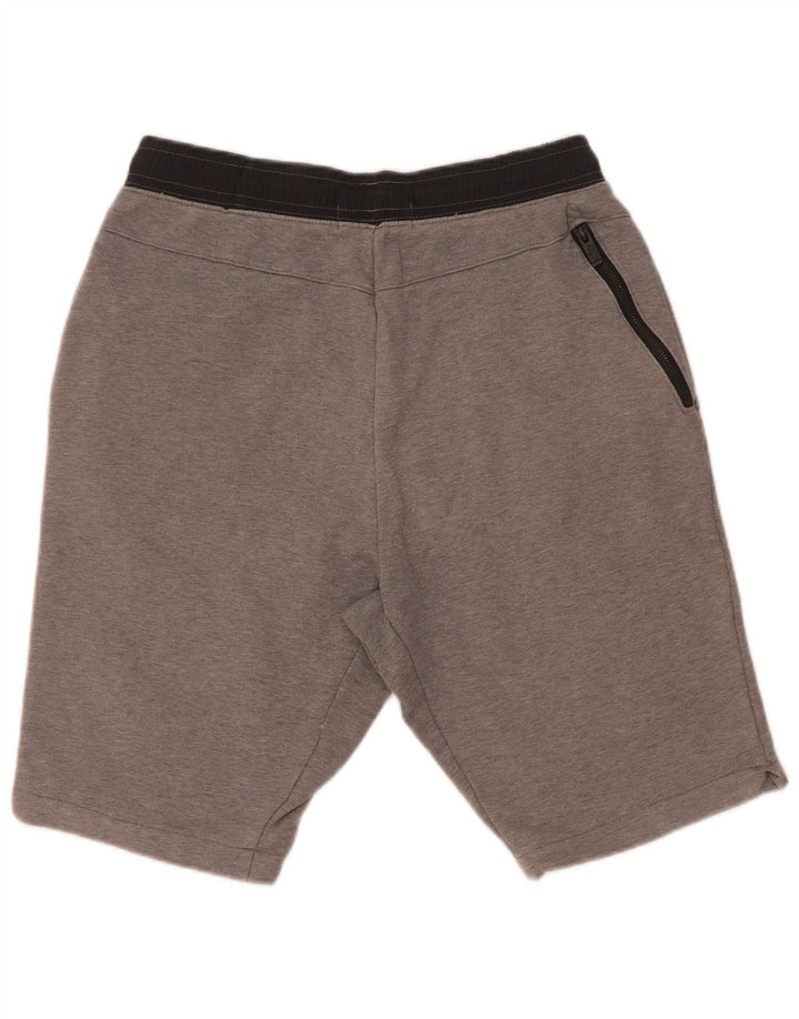 Pantaloni scurți sport Nike pentru bărbați, bumbac color bloc, gri mediu