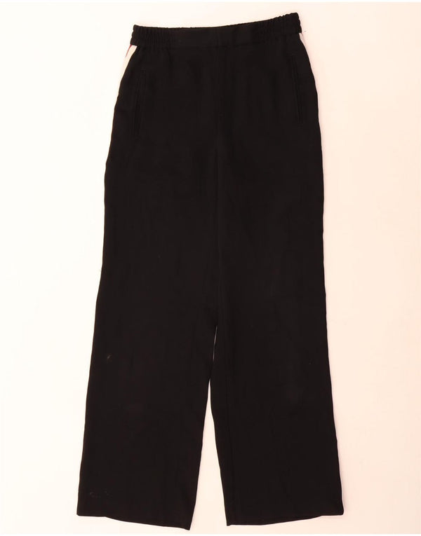 Pantaloni pentru femei Zara cu picioare largi Mici L26 L30 Poliester negru color bloc