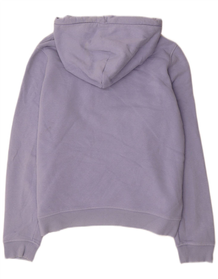 JACK WILLS Pulover cu glugă cu grafic pentru femei UK 12 Bumbac violet mediu