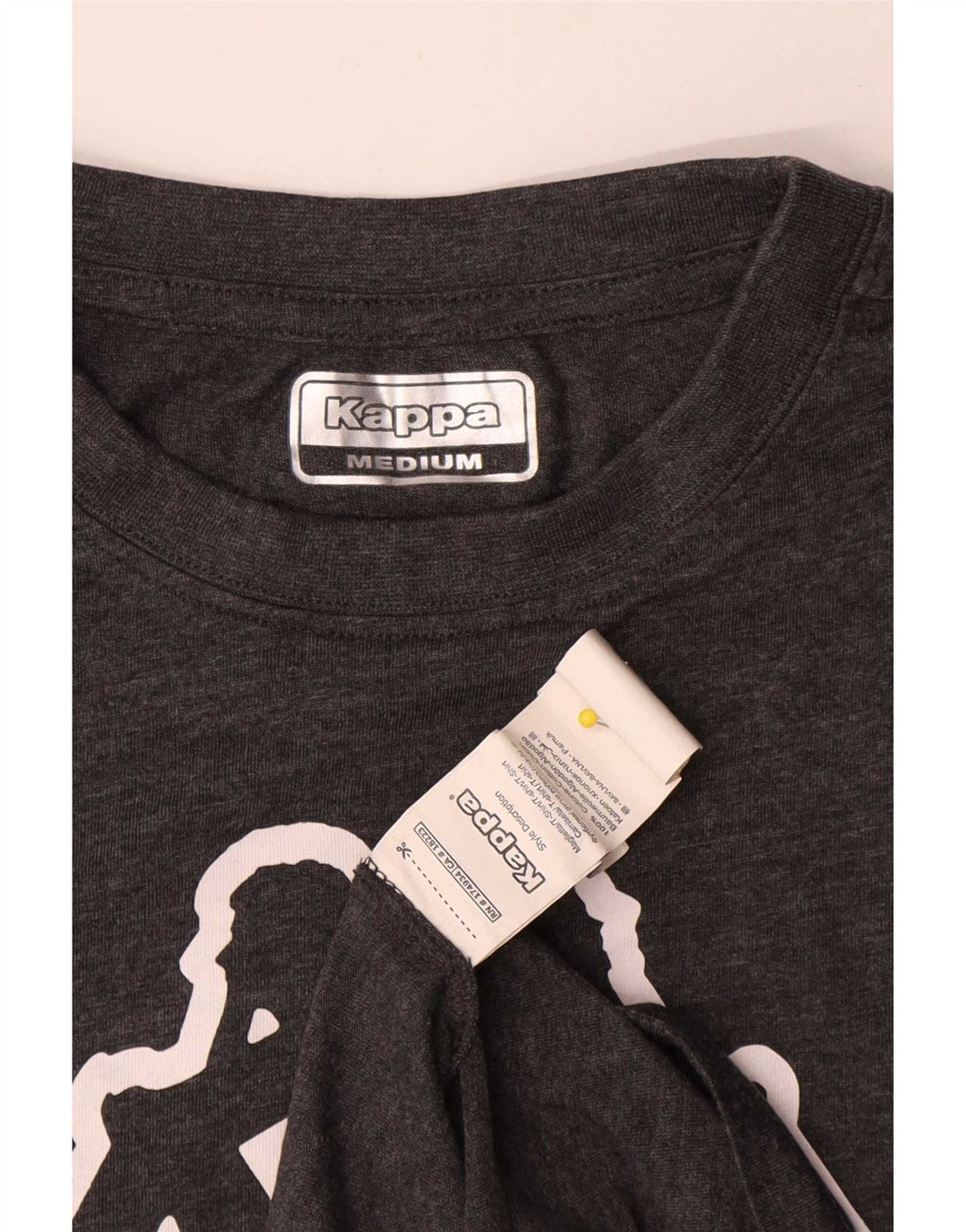 Tricou grafic pentru bărbați Kappa Top din bumbac gri mediu