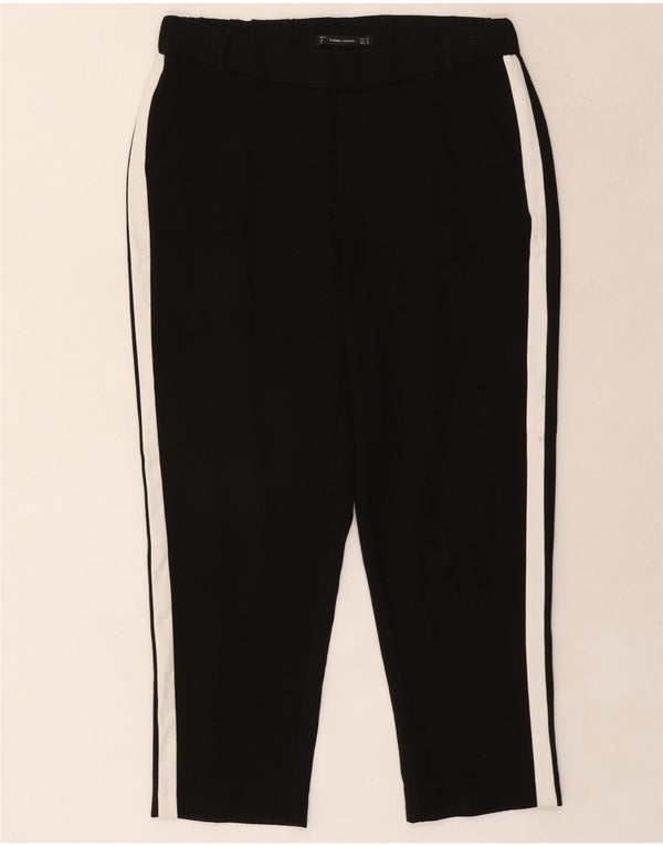 Pantaloni tăiați Trafaluc pentru femei Zara Mediu L30 L24 Negru Colorblock