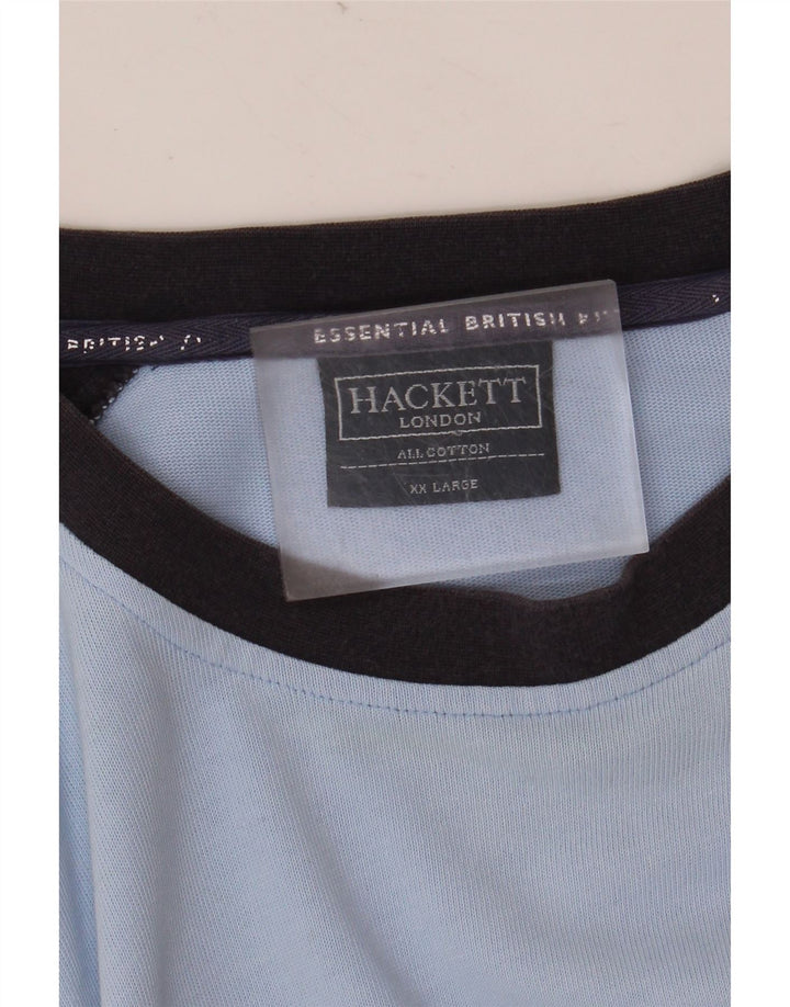Tricou cu mânecă lungă pentru bărbați Hackett, 2XL, albastru, color block, bumbac