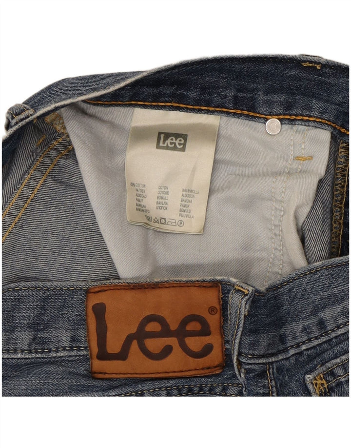 Pantaloni scurți de blugi pentru bărbați Lee, 5 buzunare, W30, bumbac albastru mediu