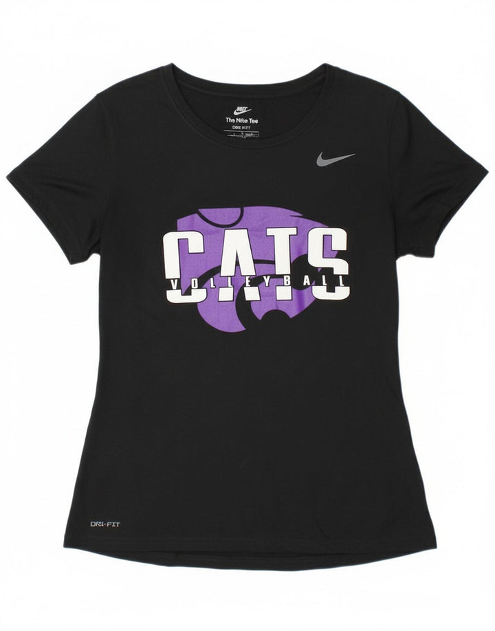 Tricou grafic Nike pentru femei Cats Volleyball Top UK 12 Medium Negru