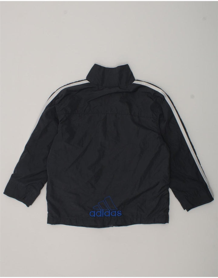 ADIDAS Boys Graphic Tracksuit Top Jacket 3-4 Years Black Polyester | Vintage Adidas | Thrift | Second-Hand Adidas | Used Clothing | Messina Hembry 