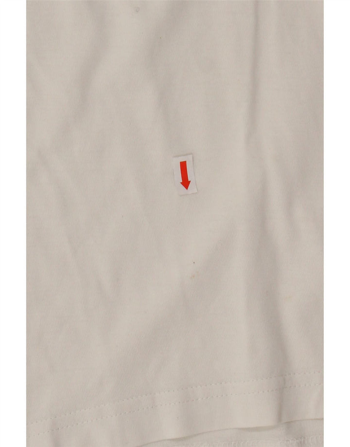 NIKE Mens T-Shirt Top UK 39/41 Medium White Cotton
