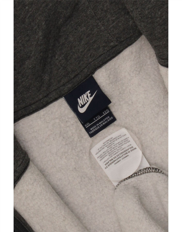 Pulover Nike pentru bărbați, cu fermoar, bumbac gri 2XL