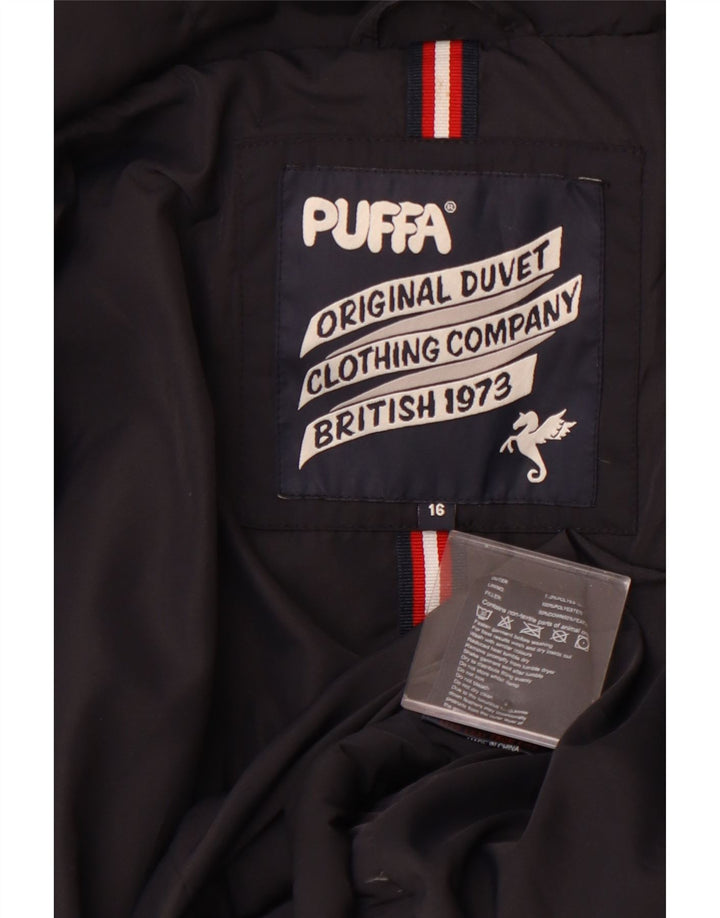 Jachetă căptușită pentru femei PUFFA UK 16 Poliester negru mare