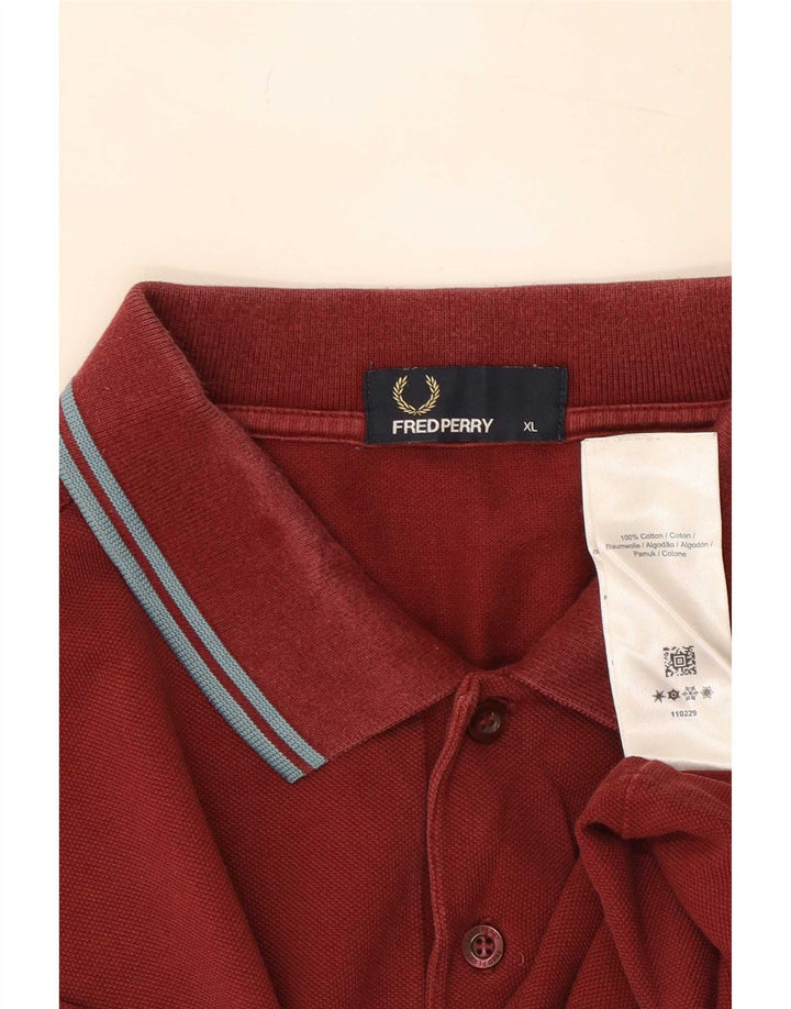 Cămașă polo Fred Perry pentru bărbați, bumbac maro XL