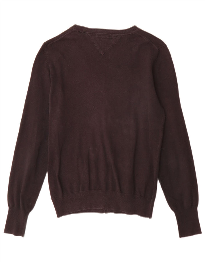 Pulover cardigan pentru femei Tommy Hilfiger, bumbac mediu negru, clasic