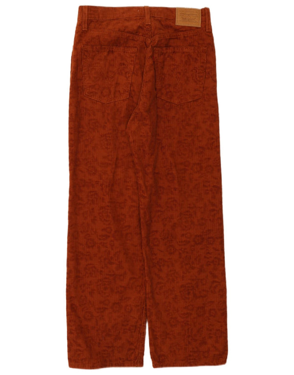 Pantaloni Levi's pentru femei Ribcage, din velur cu talie înaltă, L27 L27, maro, floral