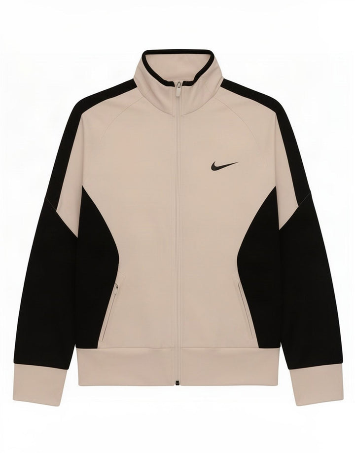 Jachetă de top pentru trening Nike Dri Fit pentru femei UK 12 Medium White Colorblock