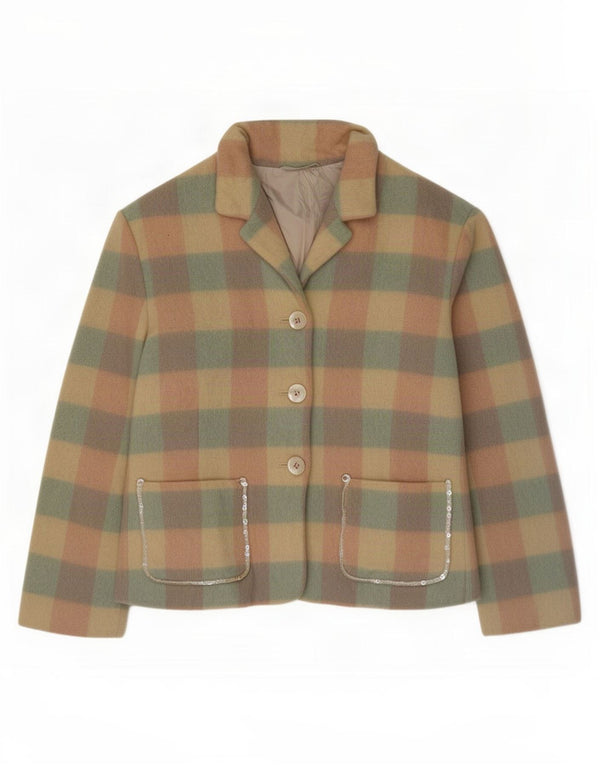 Jachetă blazer pentru femei Daniel Hechter cu mâneci 3/4 UK 14 mare, multicoloră