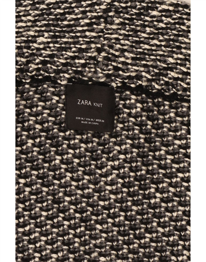 Pulover cardigan supradimensionat pentru femei Zara UK 14 Medium Gri Pete