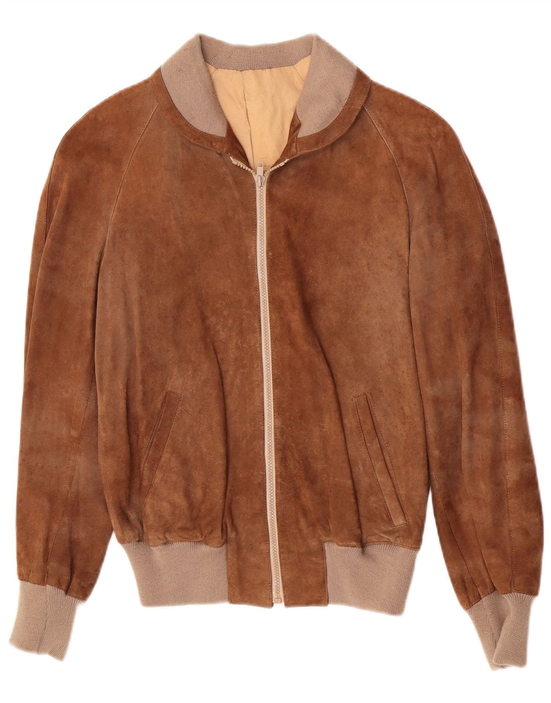 Bomber Vintage pentru bărbați din piele intoarsa IT 48 Medium Brown Leather