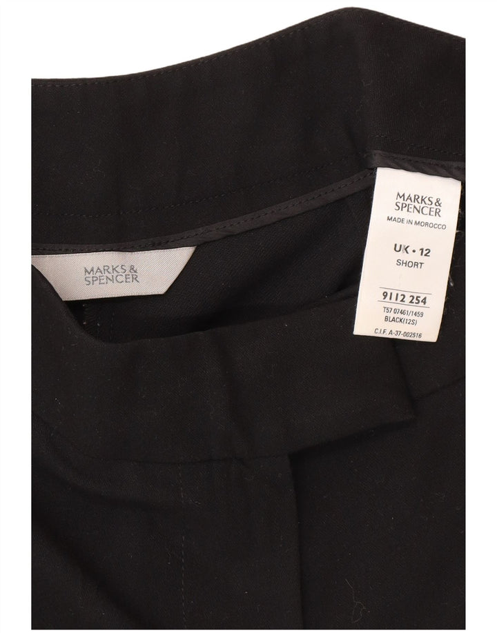 Marks & Spencer Pantaloni casual Bootcut pentru femei UK 12 Medium W30 L29 Negru