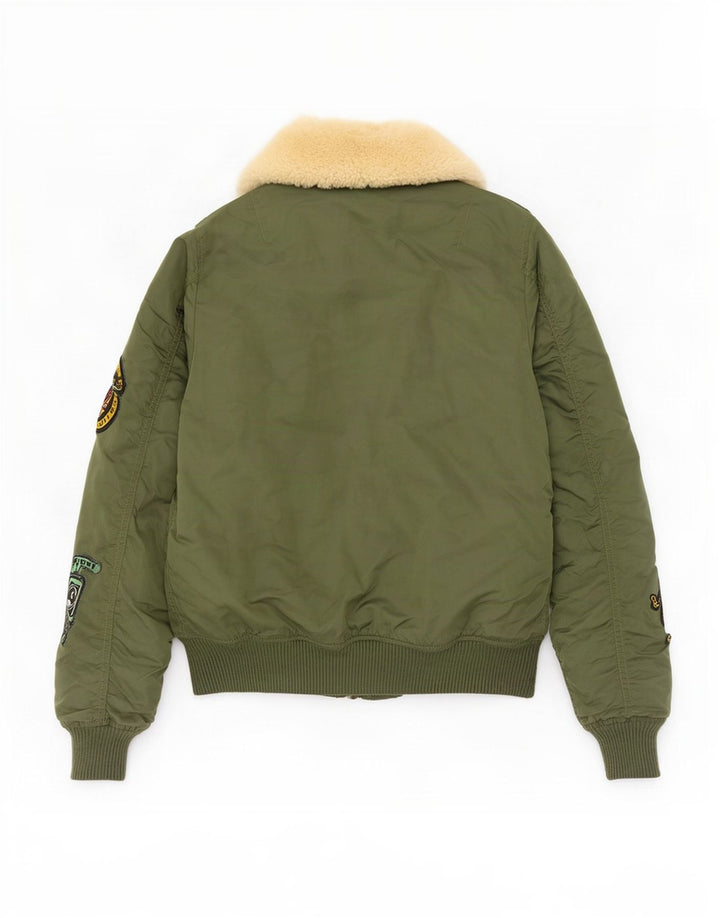 Jachetă bomber grafică pentru femei Alpha Industries UK 6 XS Nylon verde