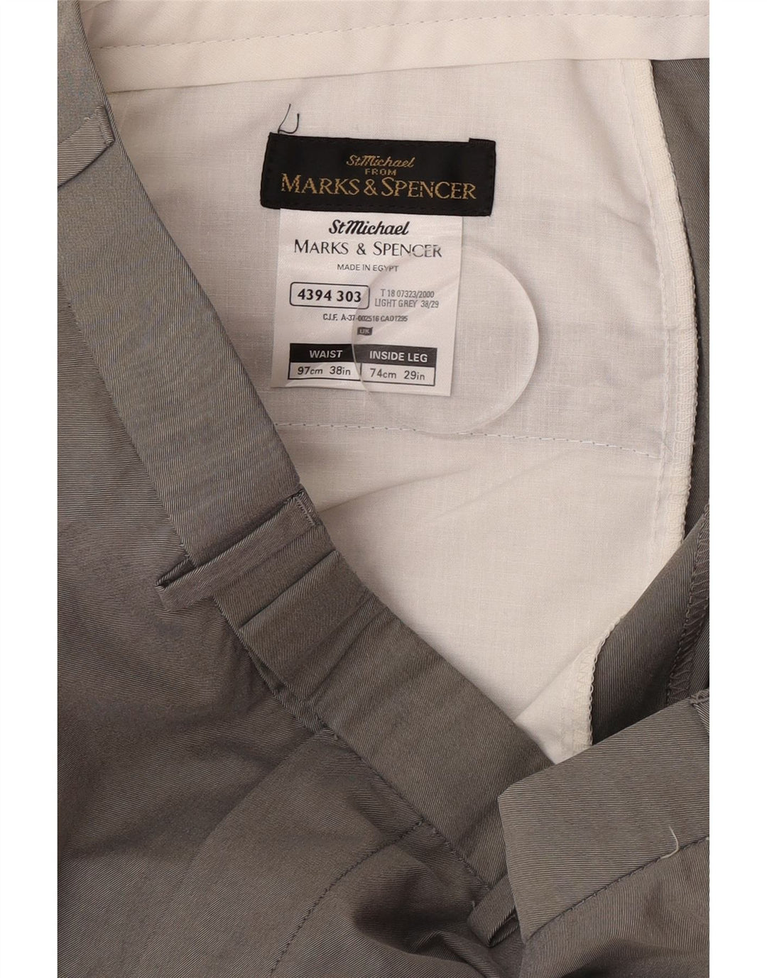 Marks & Spencer Pantaloni drepți pentru bărbați L38 L29 bumbac gri