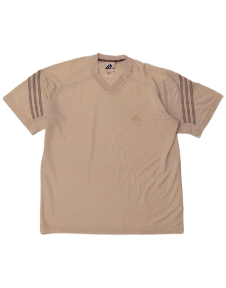 Tricou pentru bărbați ADIDAS Top UK 42/44 Large Beige Poliester