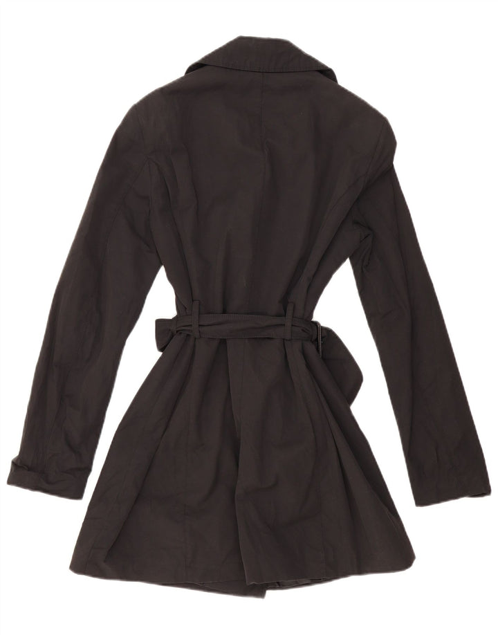 Trench pentru femei Benetton UK 12 Bumbac mediu negru