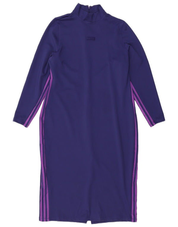 Rochie maxi cu mânecă lungă ADIDAS pentru femei Ivy Park UK 24/26 2XL bleumarin