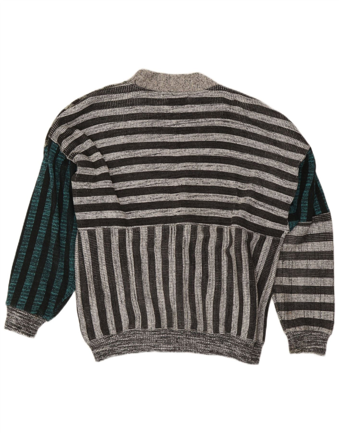 Pulover cardigan pentru bărbați La Squadra, bumbac cu dungi gri mari