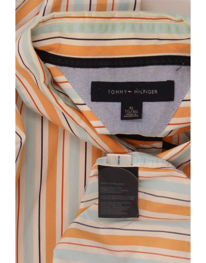 Cămașă pentru bărbați Tommy Hilfiger XL, bumbac cu dungi multicolore