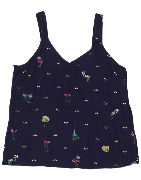 Jules pentru femei Abstract Pattern Cami Top UK 20 2XL Bleumarin Viscoză