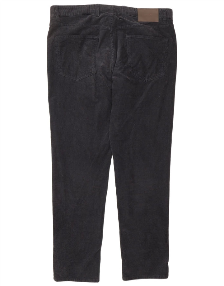 MASSIMO DUTTI Pantaloni drepti din velur pentru bărbați EU 44 Large W36 L30 Negru