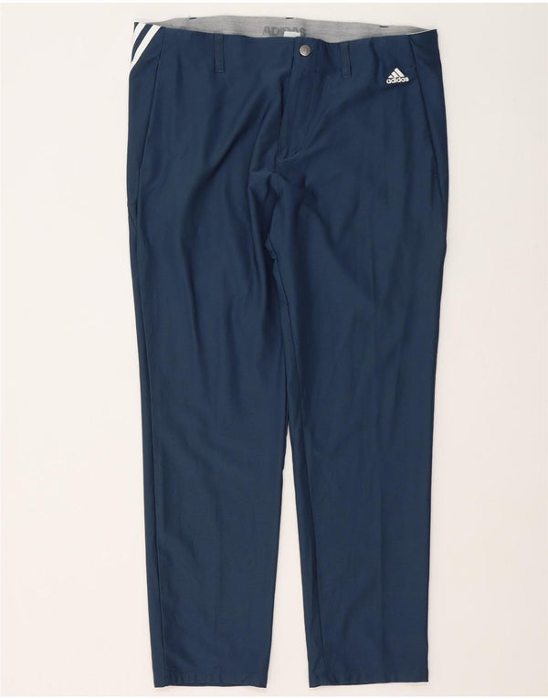 Pantaloni chino drepți pentru bărbați Adidas W36 L30 poliester bleumarin