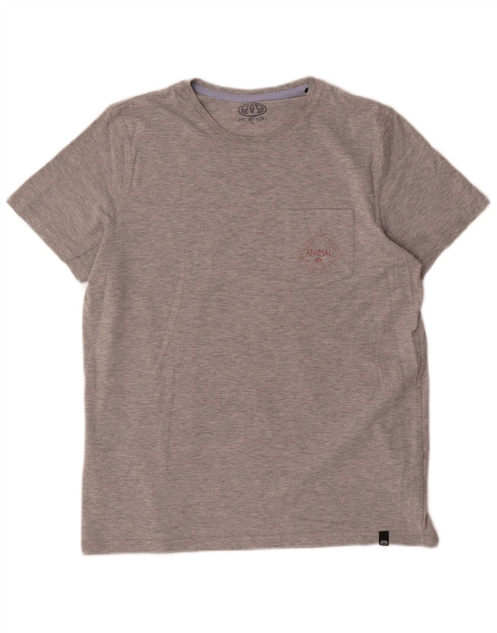 Tricou grafic pentru bărbați Animal Top Medium Gri Bumbac