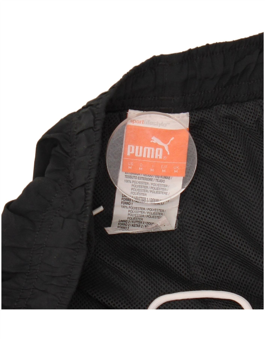 Pantaloni de trening PUMA pentru bărbați, negru mediu, poliester bloc de culoare
