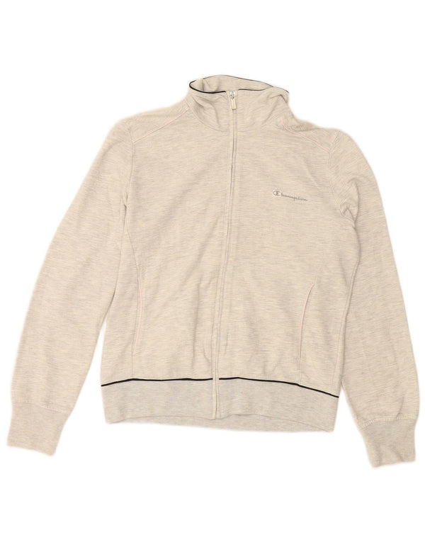 Jachetă de top pentru trening pentru femei CHAMPION UK 14 mare, gri bumbac cu pete