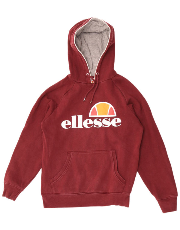 Pulover cu glugă cu grafic pentru bărbați Ellesse, bumbac maro mediu