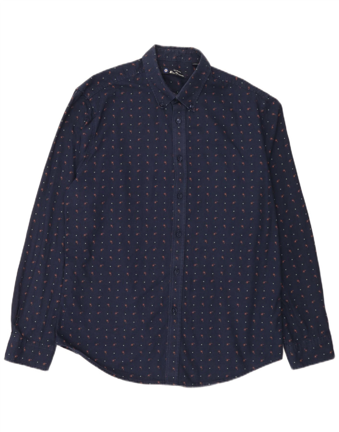 Cămașă pentru bărbați Ben Sherman, mare, albastru, bumbac cu pete