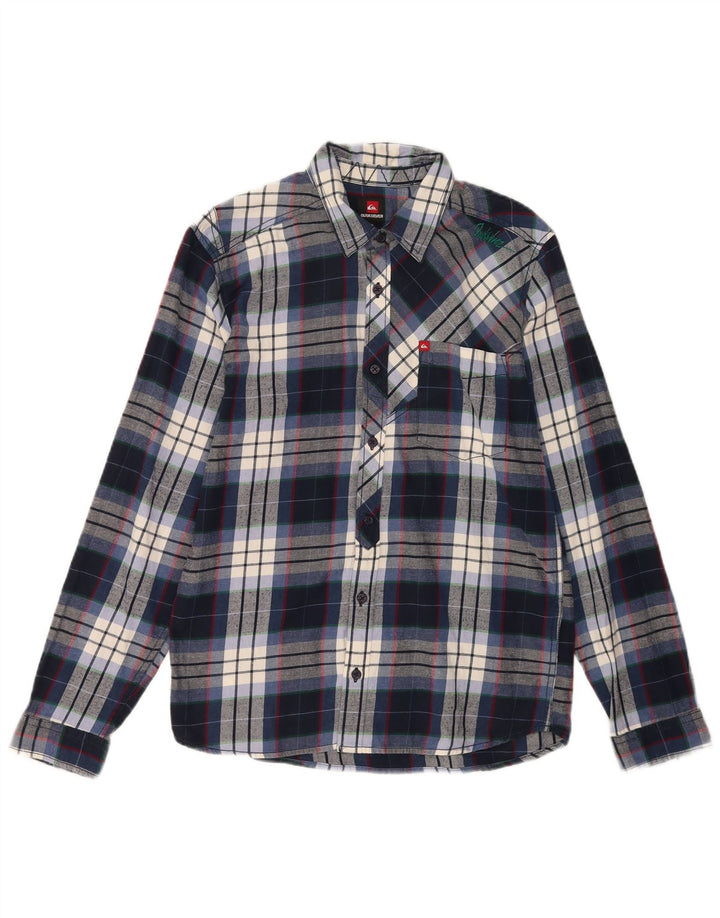 Cămașă de flanel pentru băieți Quiksilver 15-16 ani, albastru bleumarin, carouri