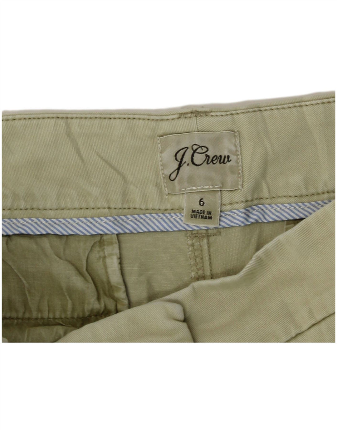 Pantaloni scurti chino pentru femei J. Crew US 6 Medium W30 Kaki Bumbac
