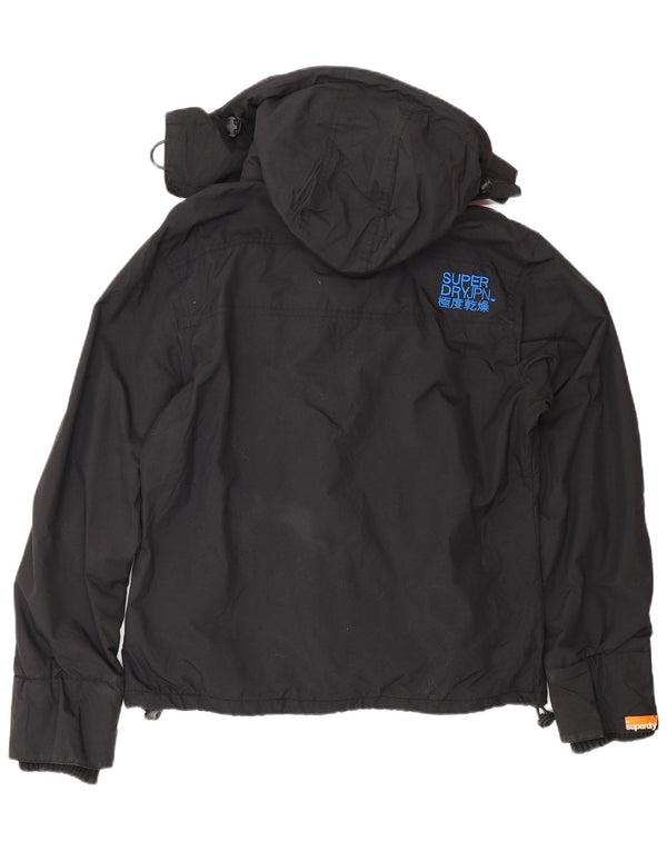 Jachetă Windbreaker pentru femei cu glugă Superdry UK 18 XL Nylon negru