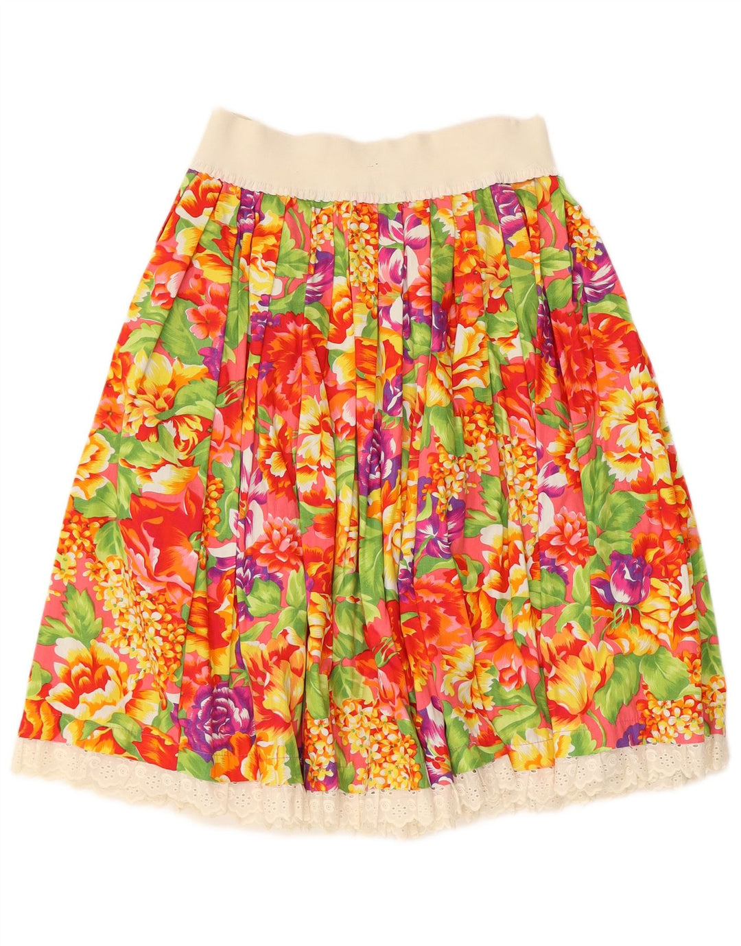 Fusta plisată pentru femei Zucchero UK 14 Medium W28 Multicolor Floral