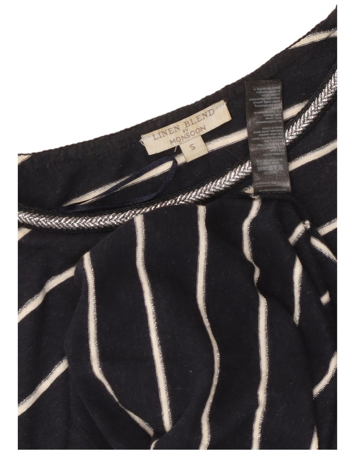 MONSOON Rochie tricou pentru femei UK 10 Mic in dungi bleumarin