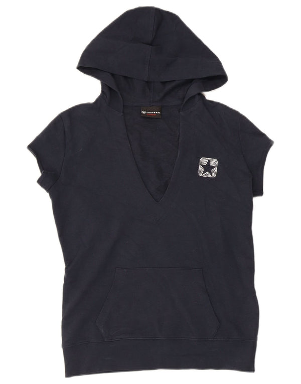 Pulover Converse cu mânecă scurtă pentru femei UK 12 Medium Bleumarin